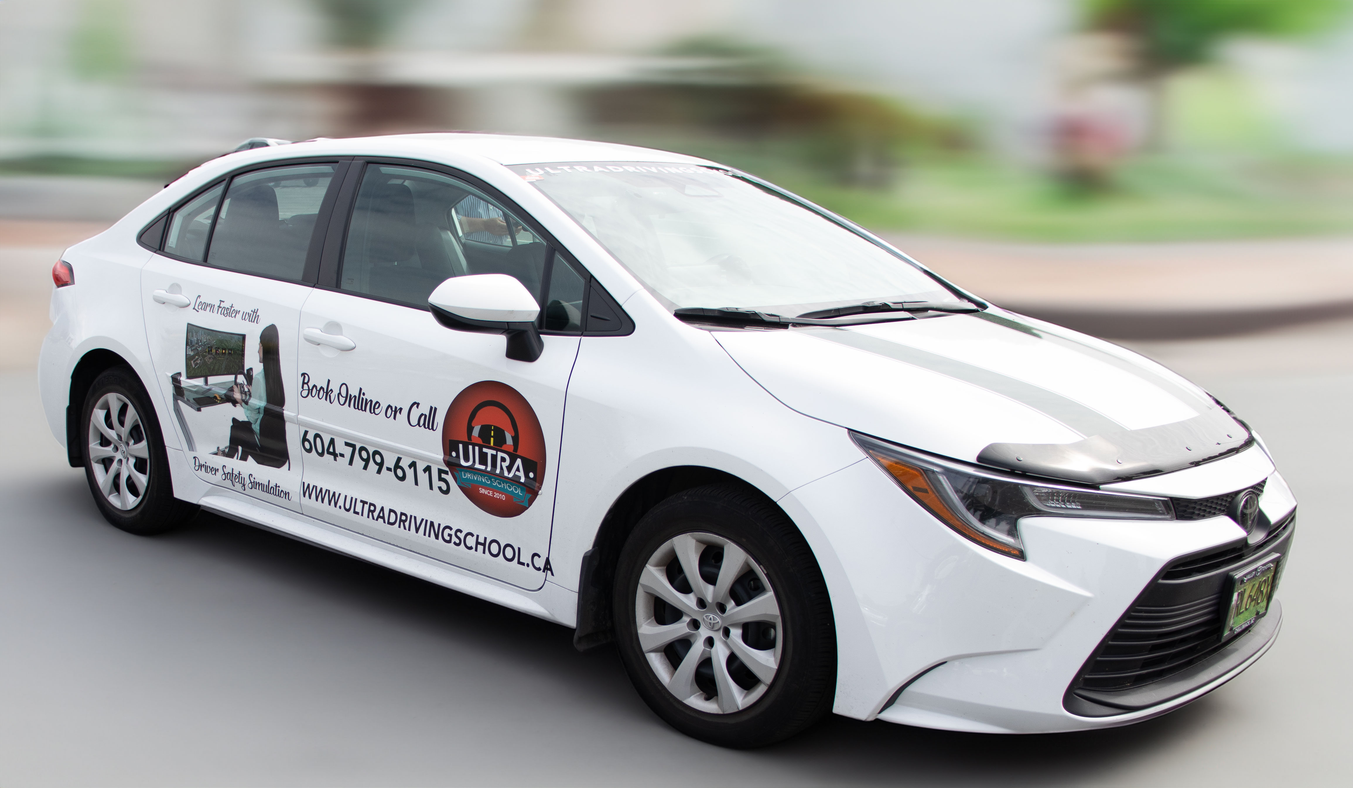 Ultra Driving School car on Chilliwack road